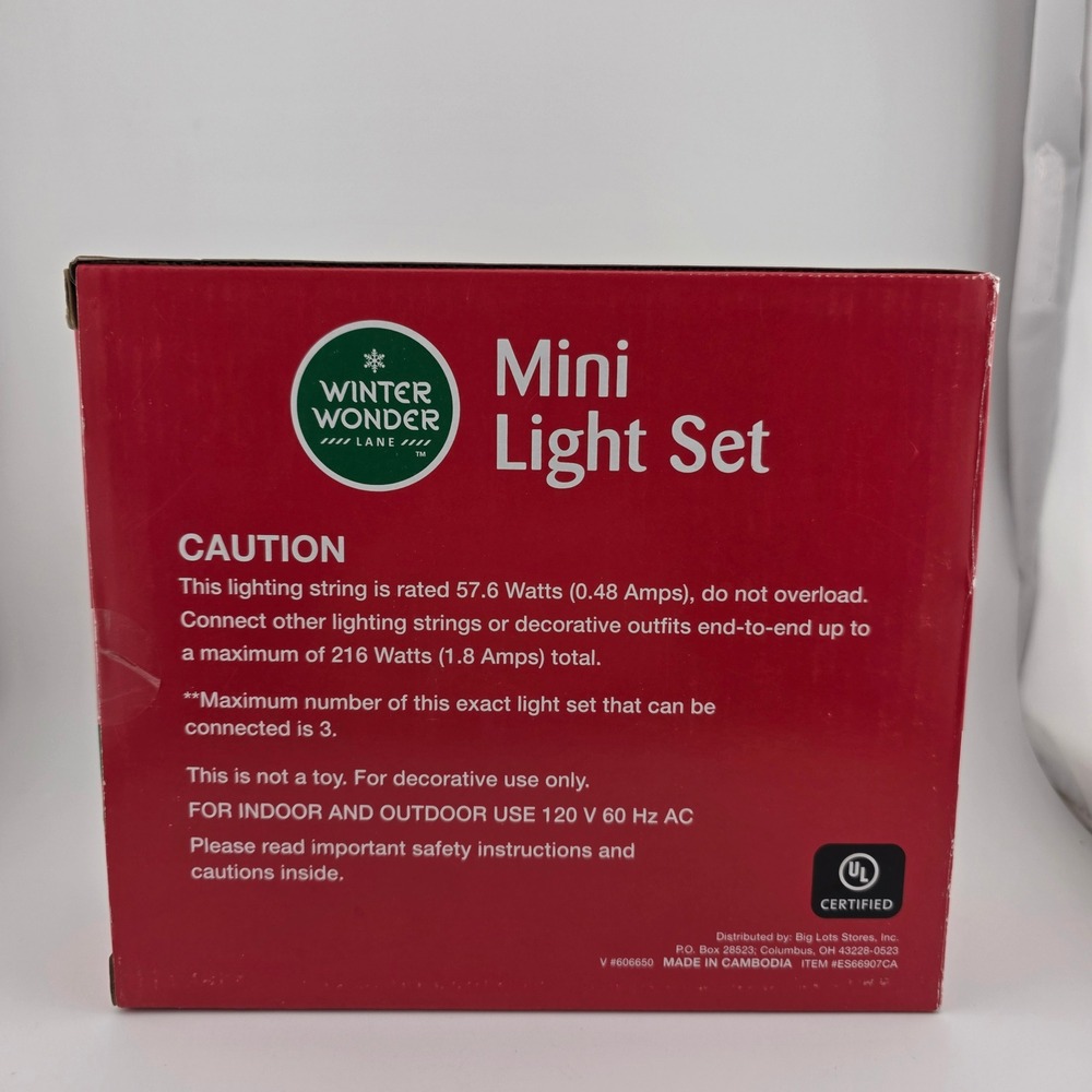 Christmas Lights Assorted Bundle Clear White Wire 280 Lights 75 Clips - Picture 7 of 8